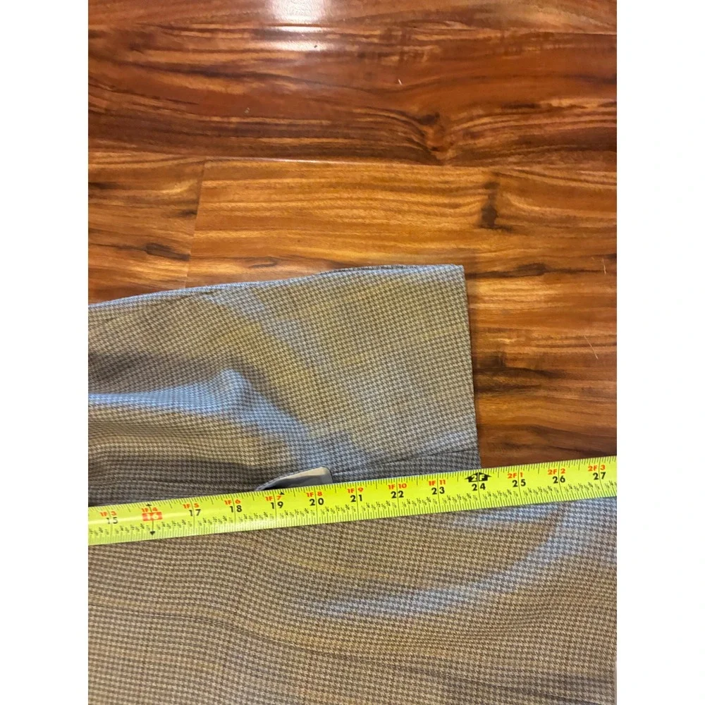 Gianfranco Ruffini Silk Worsted Wool Houndstooth Blazer Tan Brown Mens 38 S